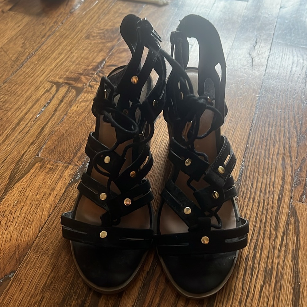 Dolce Vita Black lace up heels